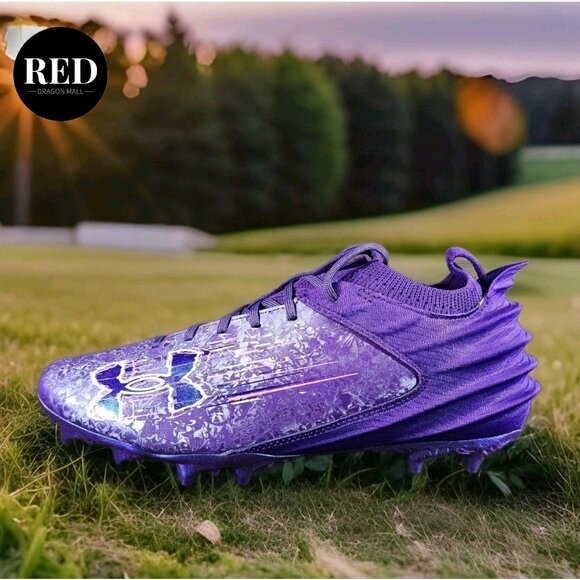 Under Armour Blur 2 MC Suede Purple Football Cleats 3027978-500 - Men's Size 13 - Picture 9 of 14